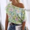 Womens Plus * | Buy Izuria White & Pink Floral Boatneck Short-Sleeve Top Plus