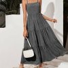 Womens Plus * | Coupon Izuria Charcoal Tiered Sleeveless Midi Dress Plus