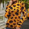 Womens Plus * | Discount Izuria Orange & Black Pumpkins & Ghosts Long-Sleeve Turtleneck Women