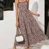 Women * | Best Pirce Izuria Pink & Khaki Leopard Tiered Sleeveless Midi Dress Plus